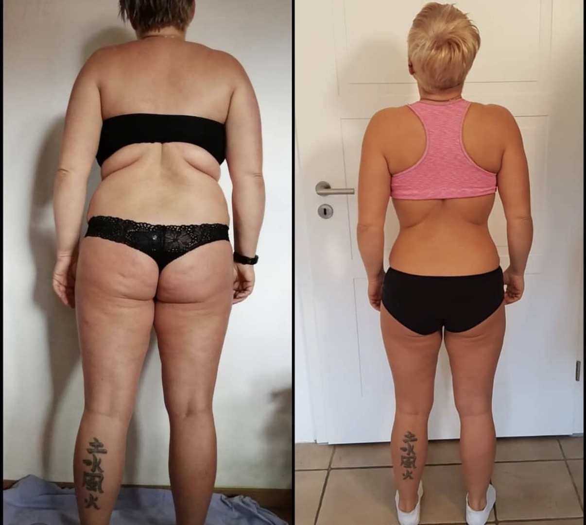 Before and after result of an LG Coaching client