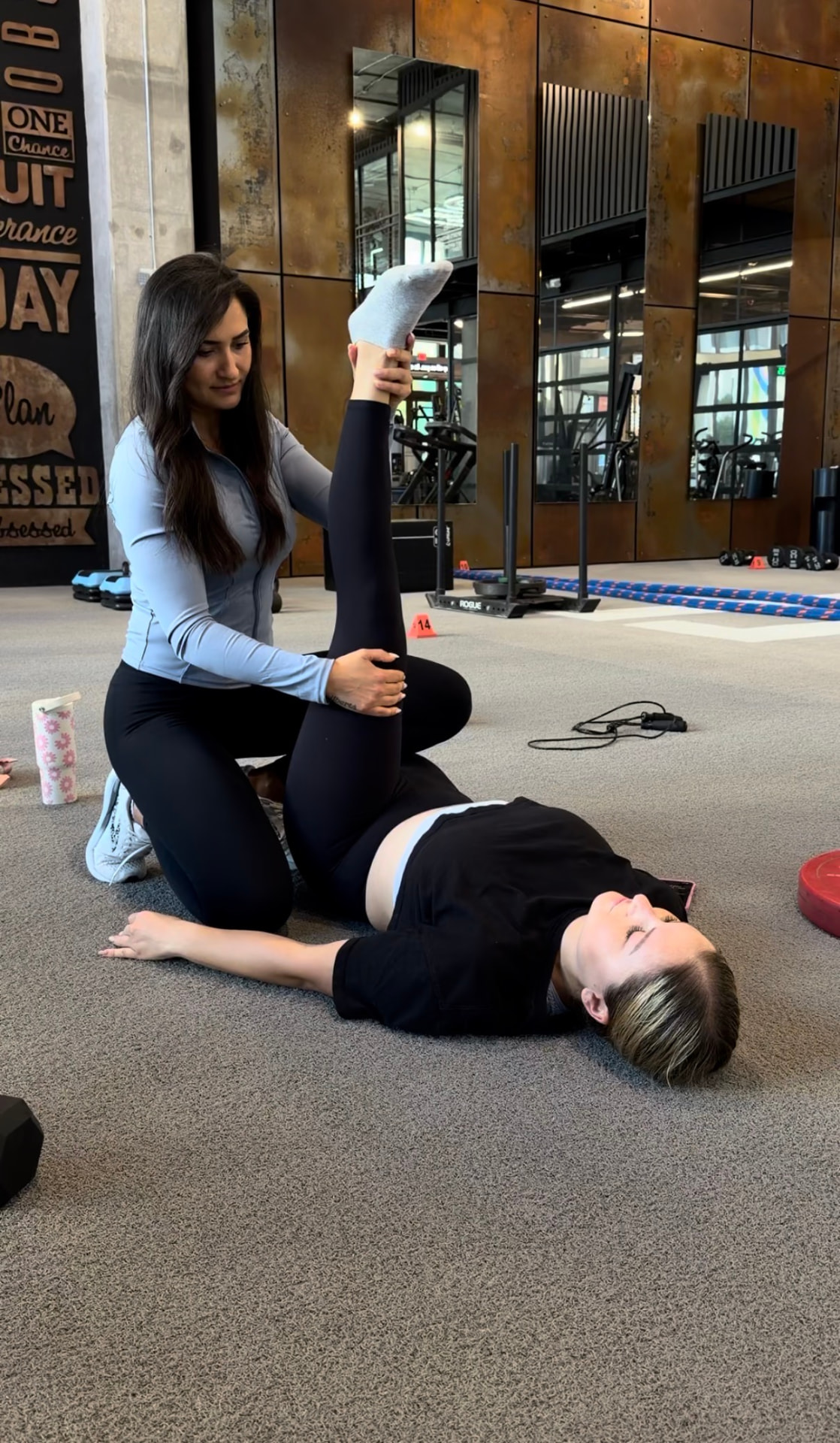 Leila supporting a client during a one to one session